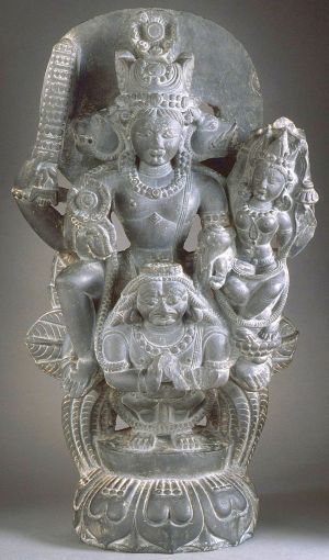 Vishnu and Shri Lakshmi on Garuda LACMA.jpg