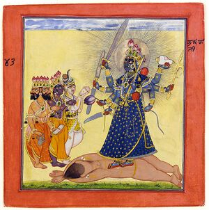 Goddess Bhadrakali Worshipped by the Gods.jpg