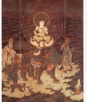 Monju crossing the sea.jpg