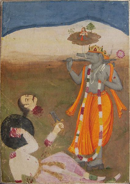 Datei:Avatar Varaha demon Hiranyaksha.jpg